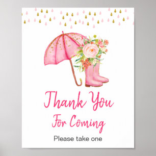 April Showers Breng May Bedankt voor je komst Poster