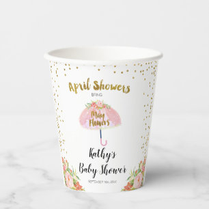 April Showers brengen Baby shower voor mei-ventila Papieren Bekers