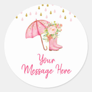 April Showers brengen Baby shower voor mei-ventila Ronde Sticker