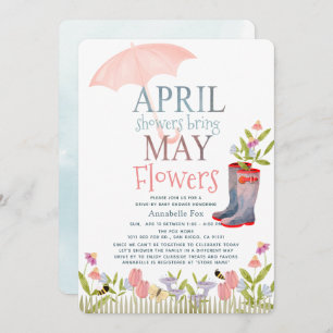 April Showers brengen de moedwillige bloemen drijv Kaart