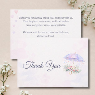 April showers brengen May bloemen Baby Shower Bedankkaart