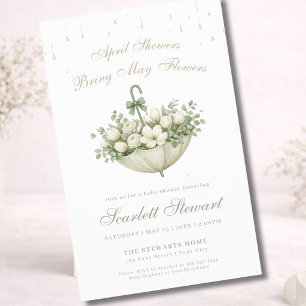April showers brengen May bloemen baby shower BUDG Flyer