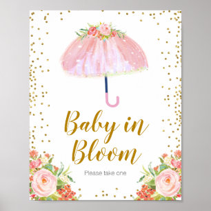 April Showers brengen May Flowers Baby in Bloom Poster