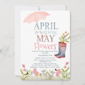 April Showers brengen May Flowers Virtual Shower Kaart (Voorkant)