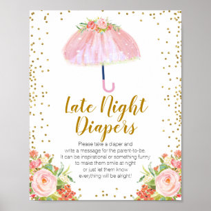 April Showers brengen mei bloemen laat 's nachts Poster