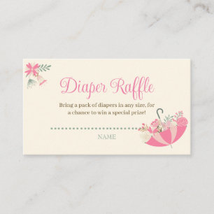 April Showers brengen modebloemen diapraffle Informatiekaartje