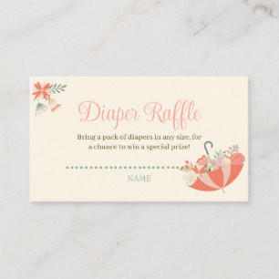 April Showers brengen modebloemen diapraffle Informatiekaartje
