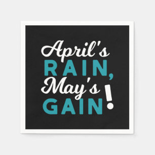 April Showers May Flowers Inspirerend Quote Servet