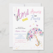 April Showers May Flowers Uitnodigingen (Voorkant)