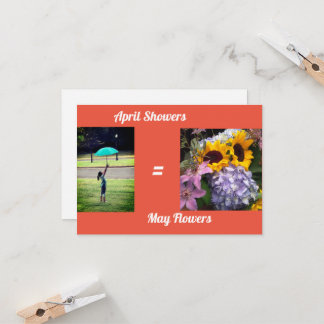 April Showers = May Flowers wenskaart Kaart