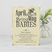 April Showers mei Baby Kaart (Staand voorkant)