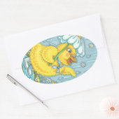 APRIL SHOWERS SPRING CHICK, CHICKEN STICKERS Sheet (Envelop)