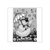 APRIL SHOWERS, SPRING CHICK RUBBER STEMP 	RUBBERSTEMPEL (Afrduk)