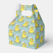 APRIL SHOWERS, SPRING EASTER CHICK GABLE FAVOR BOX BEDANKDOOSJES (Voorkant Zijde)