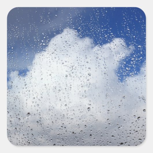 April Showers Vierkante Sticker (Voorkant)
