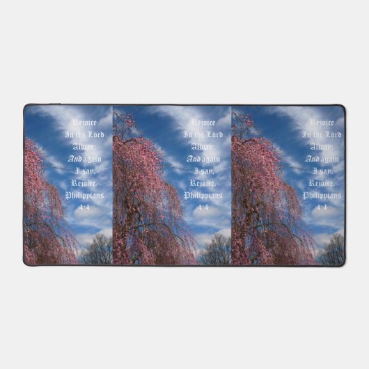 April Sky with Philippians 4:4 Bureaumat (Voorkant)