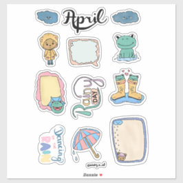 April Sticker Sheet – Rainy Days