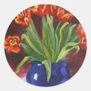 "April Tulpen" Ronde Sticker