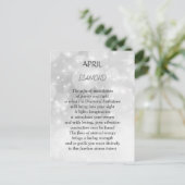 April Verjaardag Geboortesteen Diamant  Briefkaart (Staand voorkant)