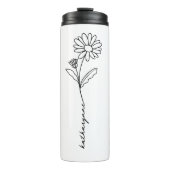 April Verjaardag Maand Bloem Daisy Thermosbeker (Voorkant)