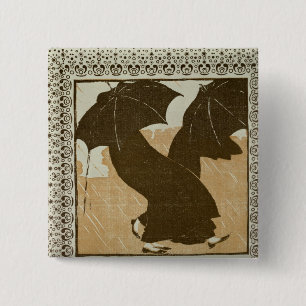 April Vierkante Button 5,1 Cm