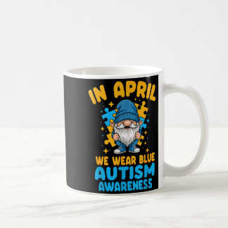 April wear blue autism acceptance gnome puzzle  koffiemok