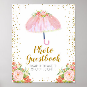 Aprilse regen brengt mei bloemen Foto-gastenboek Poster