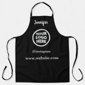 aprin Custom Logo | Zwarte Apron Schort (Voorkant)