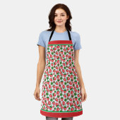 Apron aardbeien schort (Gedragen)