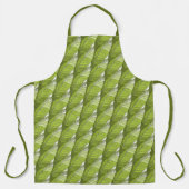 Apron (ao) - Green Feather Shapes in het gesneden  Schort (Voorkant)