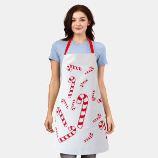 Apron (ao) - Red Candy Canes Schort