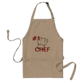 APRON CHEFON VOOR 1 CHEF KHAKI STANDAARD SCHORT