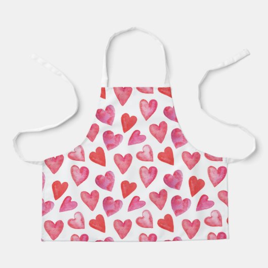 Apron Children (61 x 51 cm) - Hearts Pattern Schort (Voorkant)