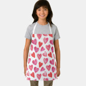 Apron Children (61 x 51 cm) - Hearts Pattern Schort (Insitu)