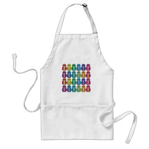 Apron - Cute Rainbow Matryoshka Owl Standaard Schort