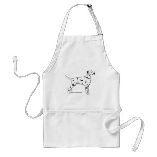 Apron: Dalmatiaan met zwarte poot Standaard Schort