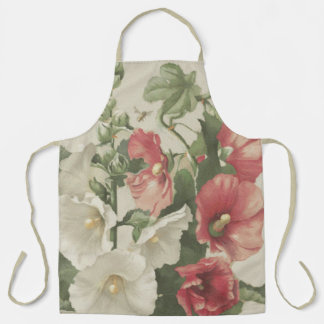 Apron - Garden Flowers Apron for Women - Hollyhock Schort