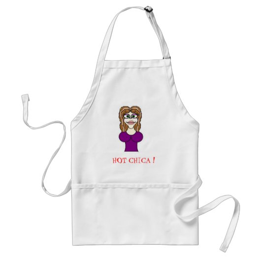 Apron, HOT CHICA! Standaard Schort (Voorkant)