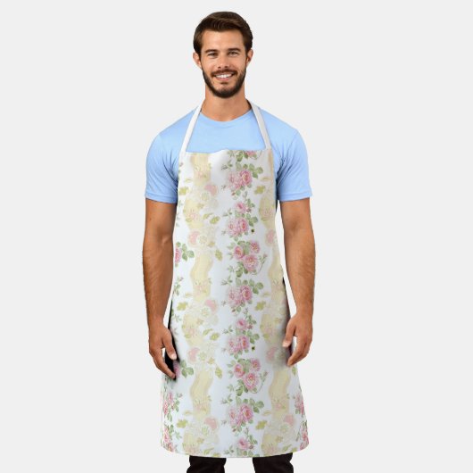 Apron in Paulette Toile Stripe in buttercup Schort (Gedragen)