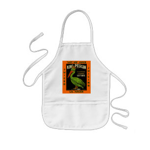 APRON JUICING  ETIKET PELICAN MADEOF LETTUCE KINDER SCHORT