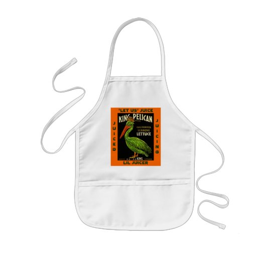 APRON JUICING ETIKET PELICAN MADEOF LETTUCE KINDER SCHORT (Voorkant)