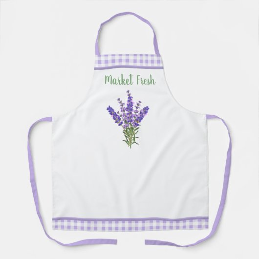 Apron Market Fresh Lavender Schort (Voorkant)