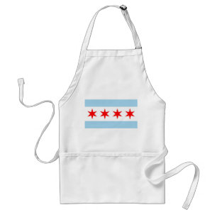 Apron met vlag van Chicago, Illinois State, VS. Standaard Schort