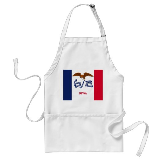 Apron met vlag van Iowa, VS Standaard Schort (Voorkant)