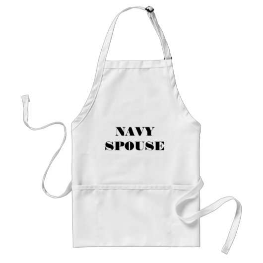 Apron Navy-echtgenoot Standaard Schort (Voorkant)