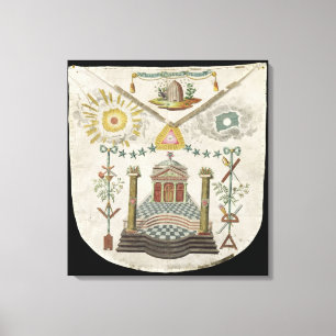 Apron of a Master of Saint-Julien Lodge in Canvas Afdruk