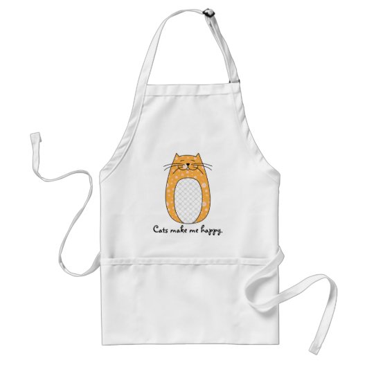 Apron "Oranje kat" Standaard Schort (Voorkant)