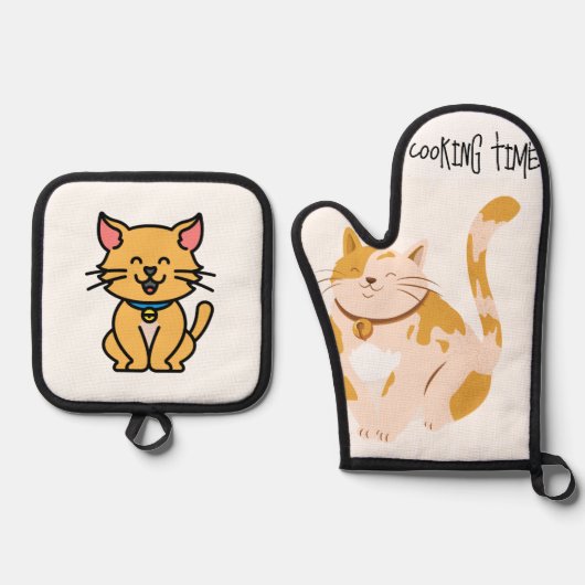 apron ovenwant & pannenlap set (Voorkant)