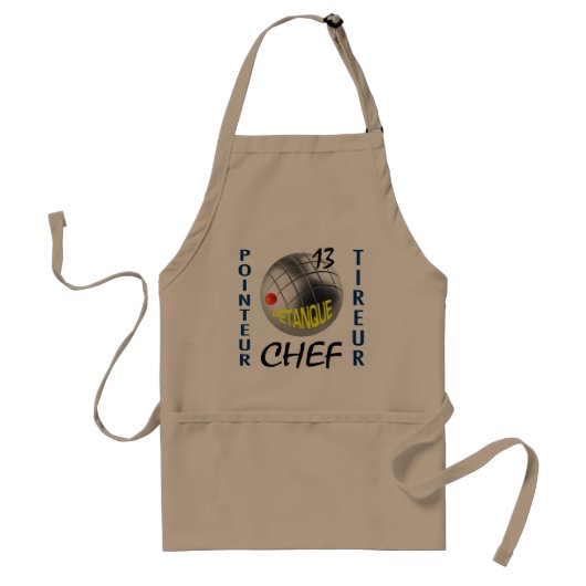 Apron Petanque Chef Standaard Schort (Voorkant)