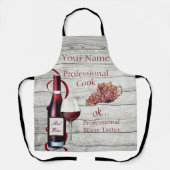 Apron Professional Wine Taster PERSONALISEERD Schort (Voorkant)